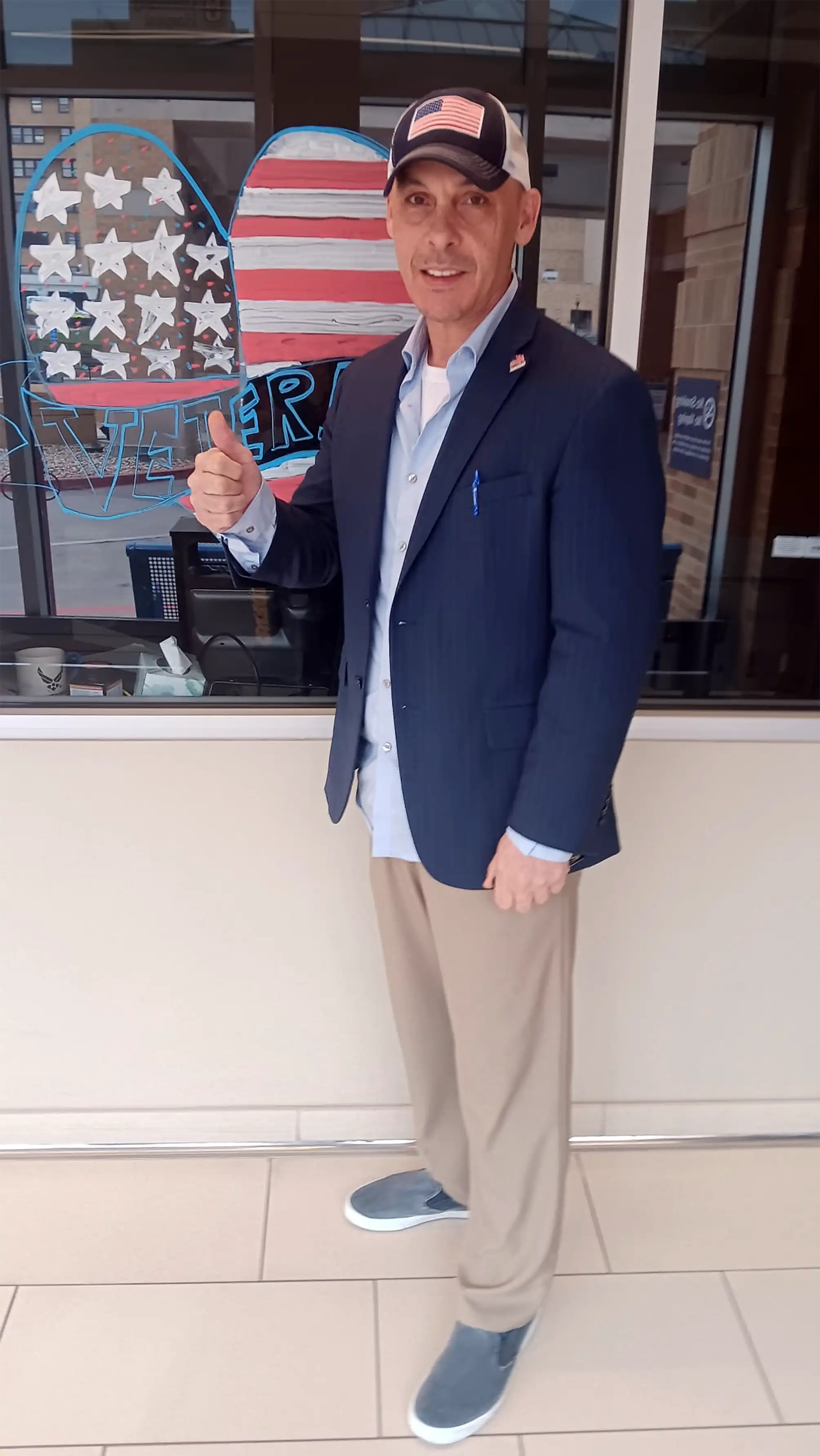 Iraq Veteran of War David Haave advocating for Veterans at the Harry S Truman Hospital MO 2024